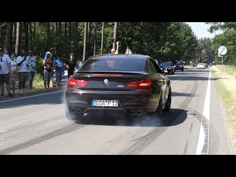 BMW M Cars leaving Bimmerfest 2023! Insane Burnouts & Loud Accelerations!