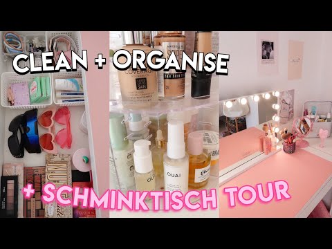 CLEAN + ORGANISE ! SCHMINKTISCH + MAKEUP TOUR I MaVie Noelle