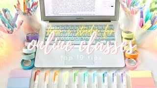 How I study and prepare for online classes 💻✨10 tips