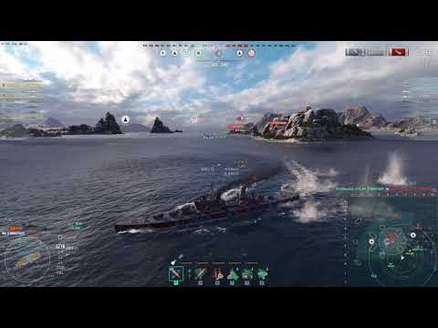Minotaur British Cruiser | 6 Kills, Radar Mino, 7 DD's per side | World of Warships Replay