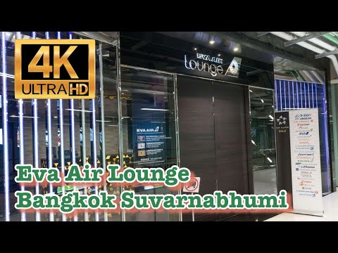 [4K] EVA Air Lounge Aeroporto Bangkok Suvarnabhumi | Lounge da classe executiva | Star Alliance Gold Lounge