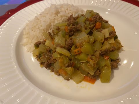 El mejor Picadillo de chayote con carne molida
