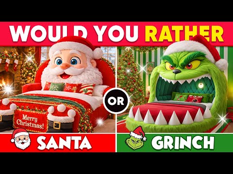 Would You Rather - Build Your Dream House 🎅🎁🎄 Santa vs The Grinch (2025) ❤️💚 Daily Quiz