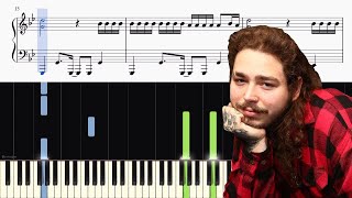 Post Malone  - Rockstar - Piano Tutorial