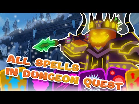 ALL Warrior/Mage Spells in DUNGEON QUEST !! (Desert Temple to Enchanted Forest)