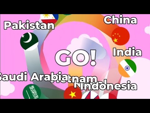 Powerful Asian Countries Marble Race 💪