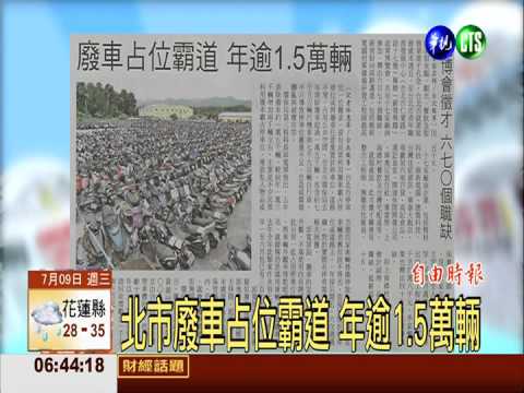 北市廢車占位霸道 年逾1.5萬輛