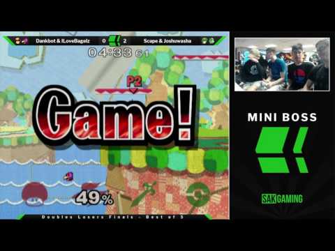 Mini Boss Doubles Losers Finals - Dankbot & ILoveBagelz (Red) vs Scape & Joshuwasha (Green)