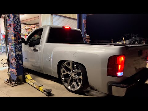 Installing an NFamus Step notch on a 2007-18 Silverado lowered 12 inches in rear.