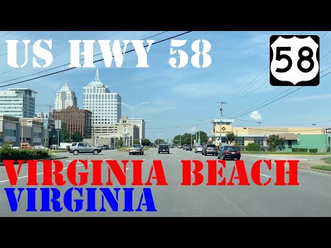 US 58 - Virginia Beach to Downtown Norfolk - Virginia - 4K Highway Drive
