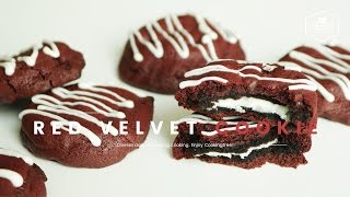 오레오 레드벨벳 쿠키 만들기 : How to make Oreo stuffed red velvet cookies : オレオクッキー - Cooking tree 쿠킹트리