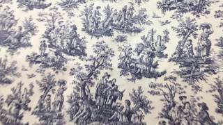 Waverly Rustic Toile Blue| 54 Inch |Drapery Fabric