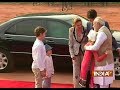 PM Modi receives Canadian PM Justin Trudeau and his family at Rashtrapati Bhavan