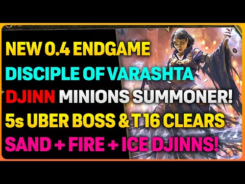 NEW 0.4 DJINN Minions Summoner ENDGAME Build! | Disciple Of Varashta