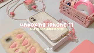 iphone 11 aesthetic unboxing in 2023 🌷 (white 1