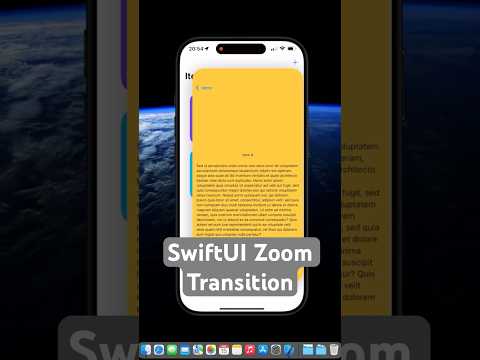 SwiftUI Zoom Transition Tutorial | Matched Geometry Effect | Namespace #iosdevelopment #swiftui