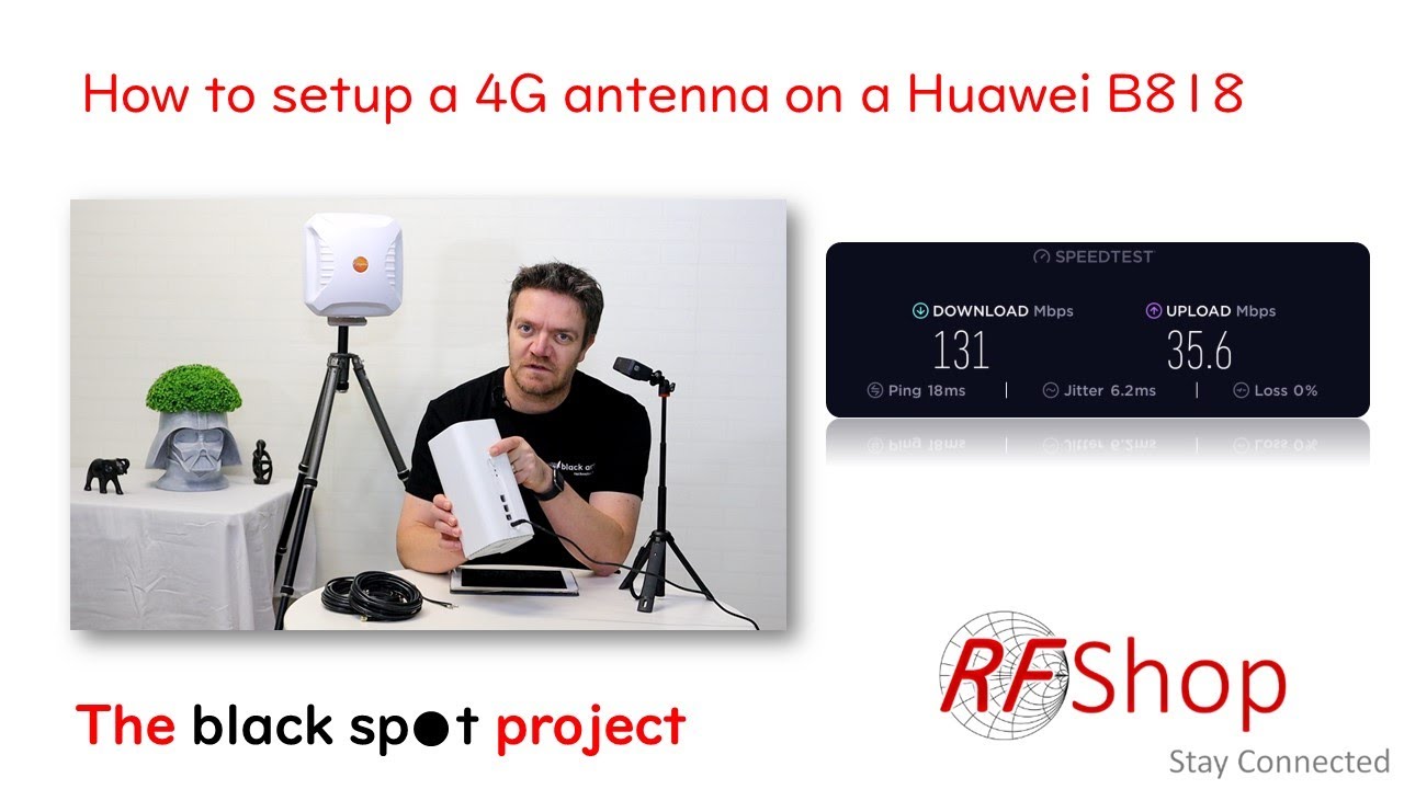 Watch video How to connect a 4G external antenna to a Huawei B818 modem Now How to connect a 4G external antenna to a Huawei B818 modem