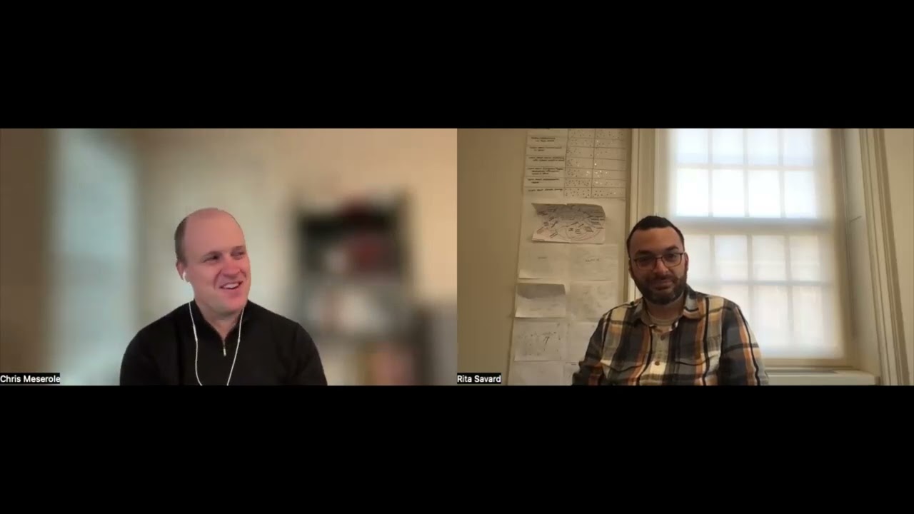 Nick Zufelt and AI expert Chris Meserole ’98