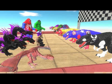 POWER UP SPEED CHAMPIONS RACE SUPER DINOSAURS PYRAMID DEATH RUN - Animal Revolt Battle Simulator
