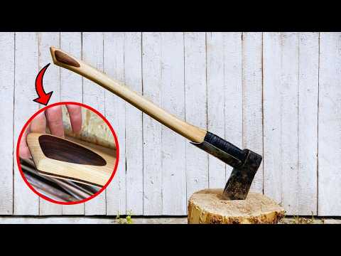 Making an Axe Handle from Ash & Walnut with Fiberglass Epoxy Reinforcement | DIY @papa_crew