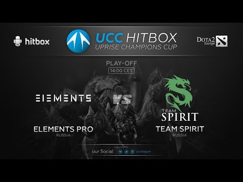 UCC: Hitbox. Dota 2. Elements vs team Spirit . 1 game. 26.12.15