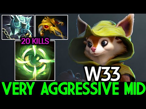 W33 [Hoodwink] Very Aggressive Mid New Nightmare 20 Kills Dota 2