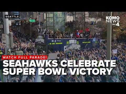 WATCH: Seahawks celebrate Super Bowl LX Victory with massive parade in Seattle!