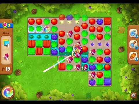 GardenScapes Level 2685 no boosters (27 moves)
