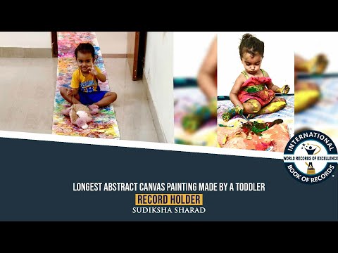 LONGEST ABSTRACT CANVAS PAINTING MADE BY A TODDLER