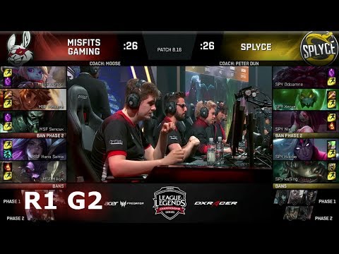 Splyce vs Misfits - Game 2 | Round 1 EU Regional Qualifier for S8 Worlds 2018 | MSF vs SPY G2