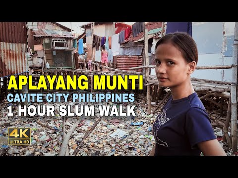 Slum Walk at Aplayang Munti in Cavite City, Philippines | Harsh Realities of Life in the Slums [4K]