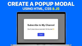 Download the video "How to Create a Popup Modal with HTML, CSS & JS"