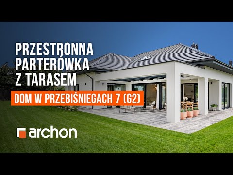 Dom w przebiśniegach 7 (G2) – Przestronna parterówka z tarasem - ARCHON+ Projekty Domów #dom