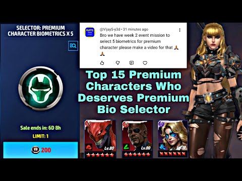Top 15 Premium Characters Who Deserves Premium Bio Selector - Marvel Future Fight