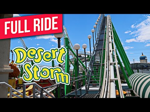On-ride point of view of Desert Storm