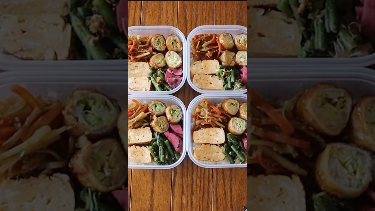 いろどり肉巻きキャベツ弁当🍱🥬🌈
