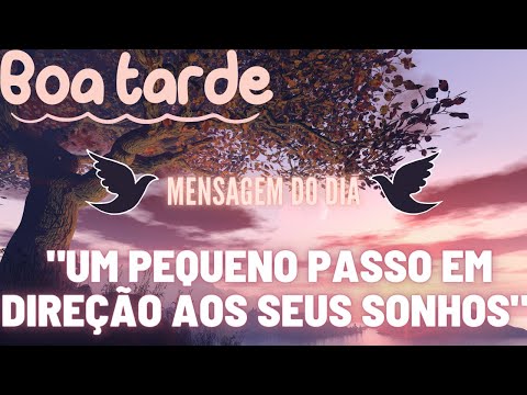 “Dê um pequeno passo em direção aos seus sonhos com a ajuda de Deus e da Bíblia”.