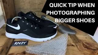 Quick Tip when Photographing Larger Shoes to Resell