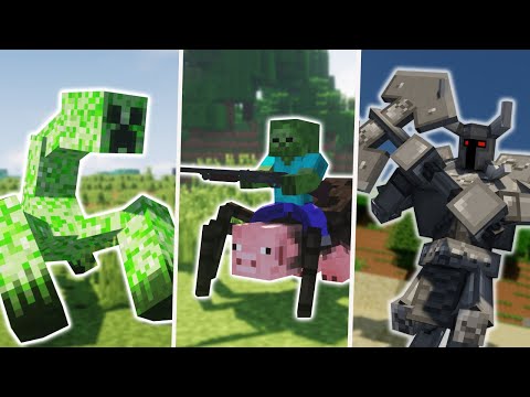 TOP 10 BEST MONSTERS AND CREATURES MODS FOR MINECRAFT |  Amazing and bizarre mobs!