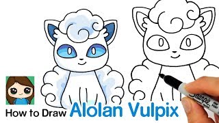 How to Draw an Alolan Vulpix | Pokemon