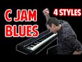 C Jam Blues 4 Style Piano Mashup Blues Jazz Boogie Stride