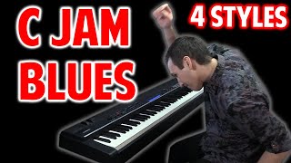 C Jam Blues - 4-Style Piano Mashup (Blues/Jazz/Boogie/Stride)