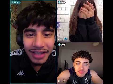 Erik is live with Adzino and Maya #erik #maya #tiktok #live