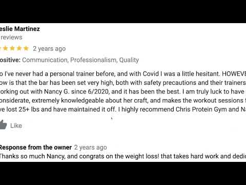 Chris Protein Personal Training video.