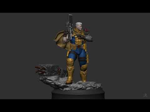 X-Men Cable Digital statue turntable - for Patreon