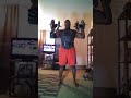 Standing Dumbbell Press 70 lb DUMBBELLS × 10 PAUSE REPS FULL RANGE OF MOTION