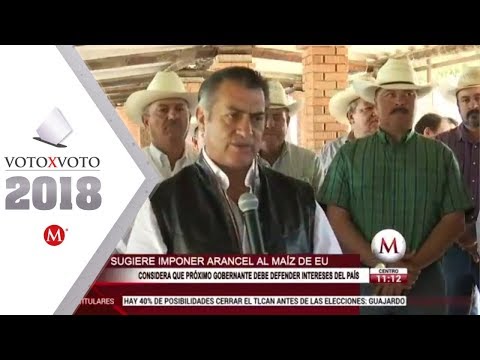 Ante amenazas de Trump, El Bronco pide poner arancel a maíz de EU