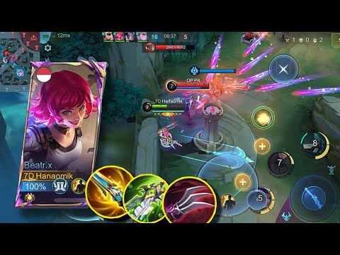 Beatrix Exp Lane Super Effective Build 2 Marksman Drafts (OP!) | Mobile legends