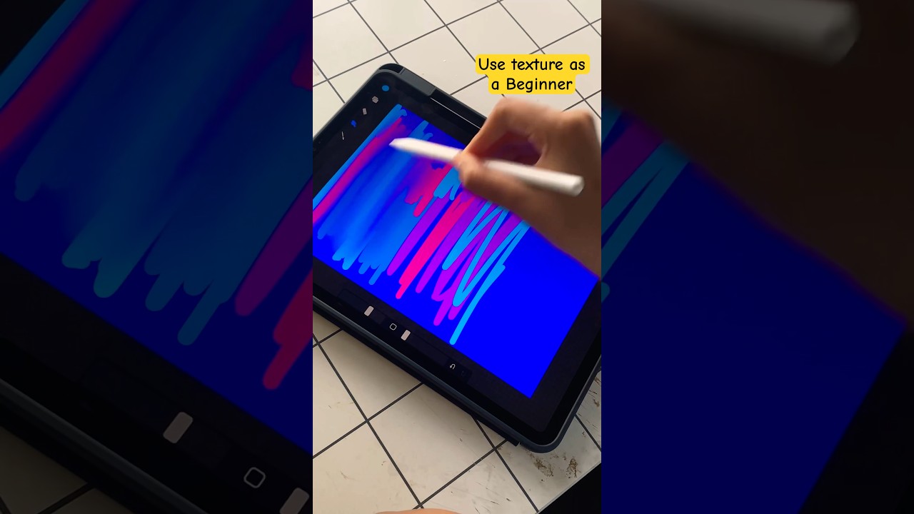 Easy to use Texture in Procreate as a Beginner #procreate #art #shorts