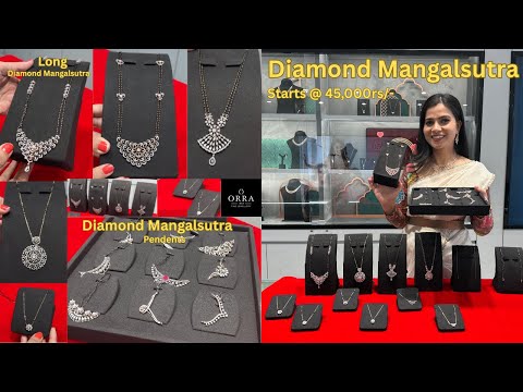 ORRA Fine Jewellery  Huge Diamond Mangalsutra & Pendents Designs With Price| Buy in Easy EMI options